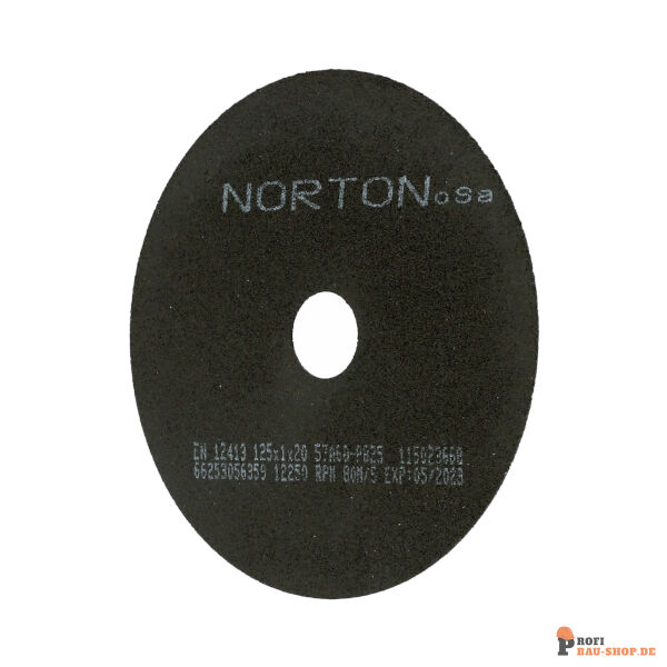 nortonschleifmittel/NORTON_schleifmittel_66253056359 Flat cutting off wheel Non-Reinforced Cut-Off-Norton NRCO-125x1x20-57A60PB25_169222